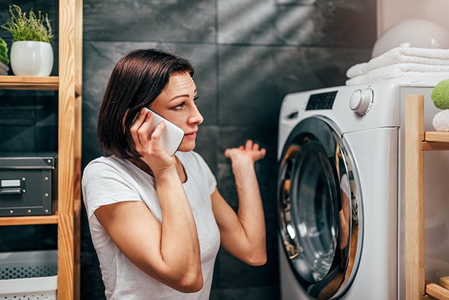 broken washing machine